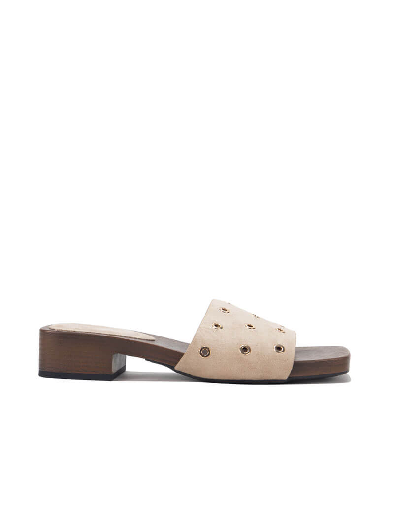 Mules à petit talon